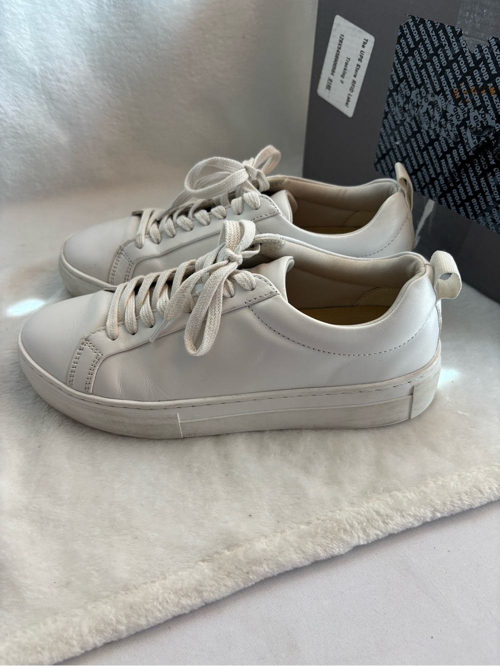 Vagabond Zoe Platform Sneakers White Leather Size 38